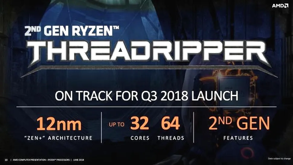 AMD anunţă a doua generaţie de procesoare Ryzen Threadripper, echipate cu până la 32 de nuclee