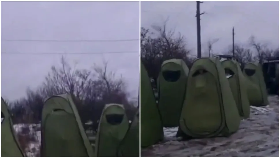 Video: Cortul toaletă, testat de ruși în Ucraina ca protecție personală. Dispozitivul ar trebui să ferească purtătorul de drone