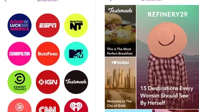 Platforma de ştiri Discover de pe Snapchat primeşte interfaţă nouă