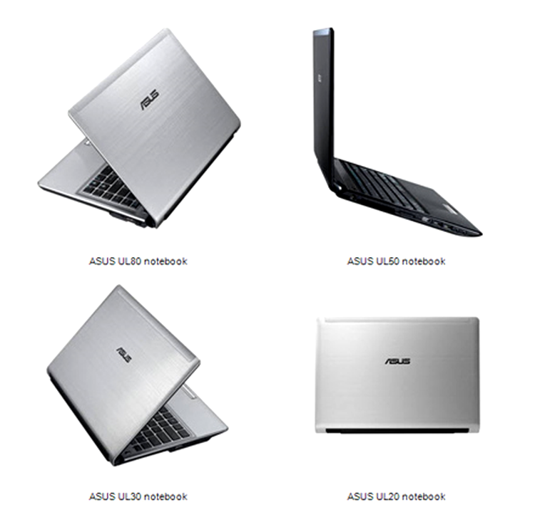 Noua linie de laptop-uri ultraportabile Asus UL