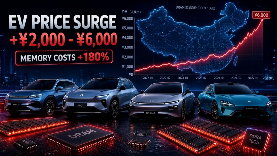 Scumpirea memoriilor lovește piața mașinilor electrice din China. Unele prețuri cresc cu până la 800 euro
