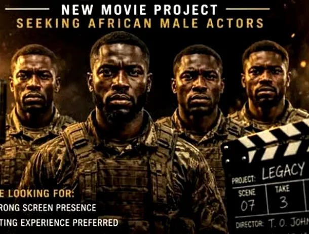 Reclamă online prin care se caută actori africani pentru filme de acțiuni. În realitate, tinerii de culoare sunt trimiși pe front în Ucraina