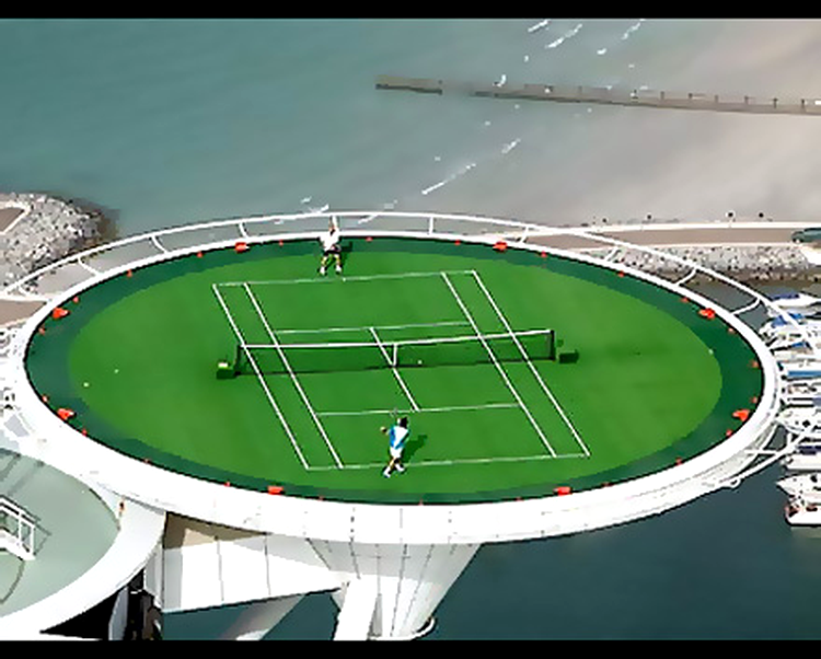 Tenis pe anexa hotelului Burj Al Arab