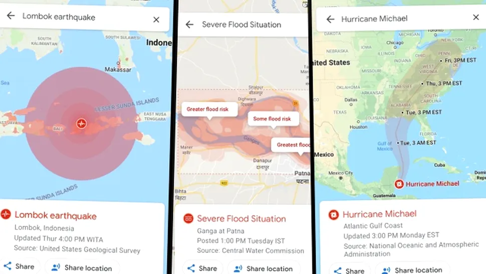 Google Maps va putea afişa alerte pentru dezastre şi calamităţi naturale similare informărilor din trafic