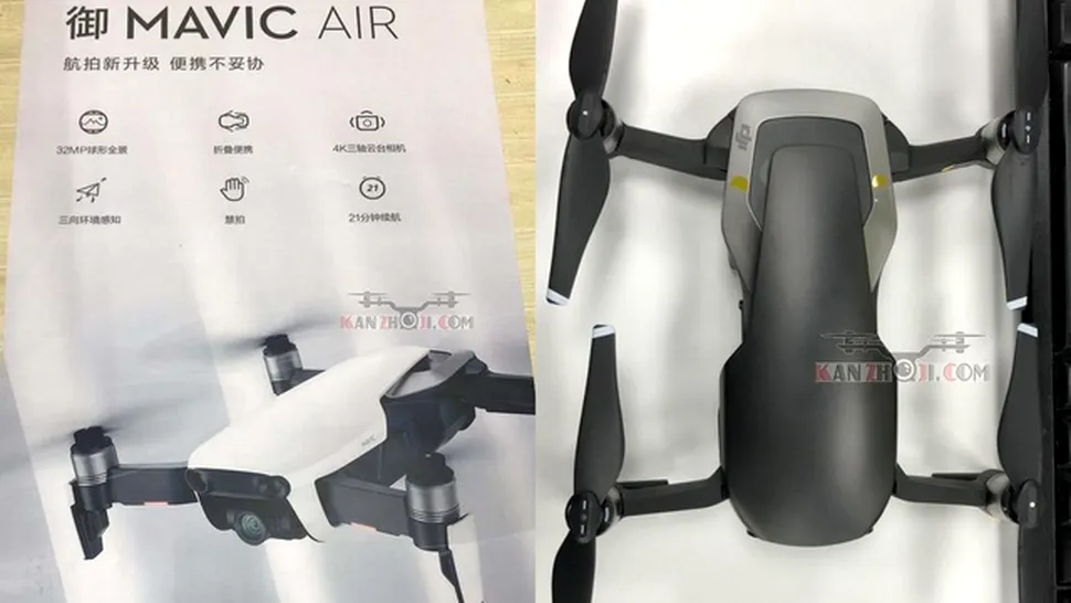 Detaliile despre drona Mavic Air de la DJI au fost scurse pe internet înainte de lansare