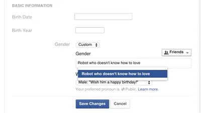 Facebook este acum mai deschis către genurile minoritare