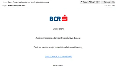 Campanie de fraudare prin measje trimise în numele unor companii din România, vizează furtul de date sensibile