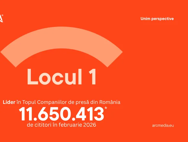 Locul 1.  ARCMEDIA, liderul în presa online din România cu peste 11 milioane de cititori în luna februarie