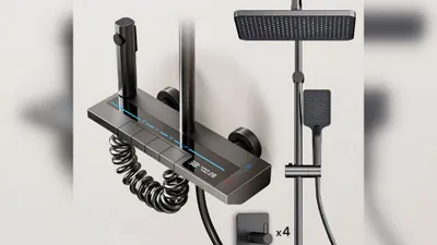 Coloane de duș smart care afișează temperatura apei, durata sesiunii și fac masaj, fără conexiune la rețeaua electrică. Modele recomandate în 2026 și prețuri în România