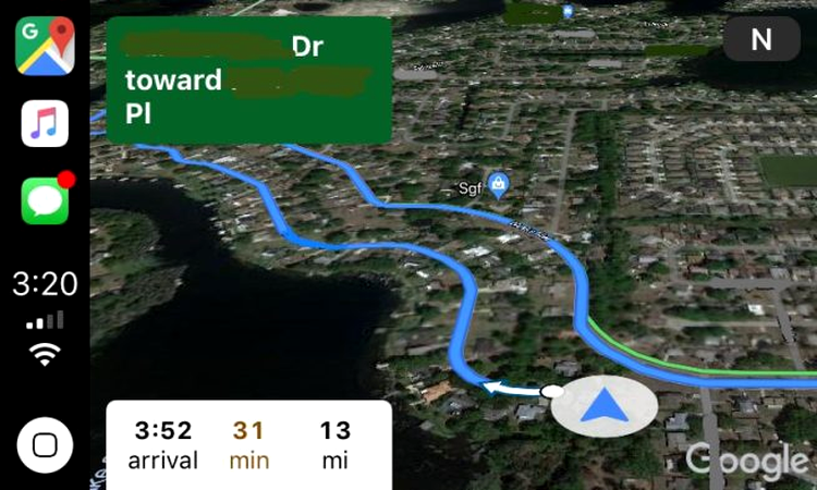 Google Maps for CarPlay