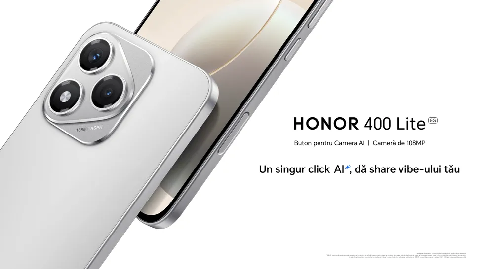 Honor lansează smartphone-ul Honor 400 Lite, cu buton special pentru Camera AI