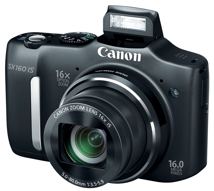 SX160 IS, zoom optic 16x, dimensiuni compacte şi alimentare cu două baterii AA