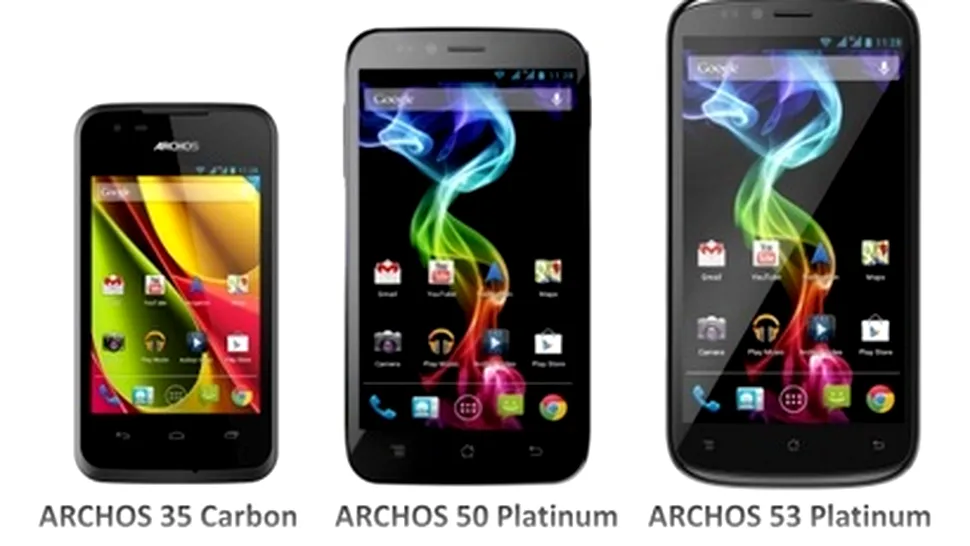 Archos lansează 35 Carbon, 50 Platinum si 53 Platinum, primele sale telefoane Android