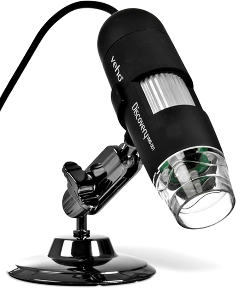 Microscop pe USB cu senzor de 2 MP şi care măreşte de 200 de ori