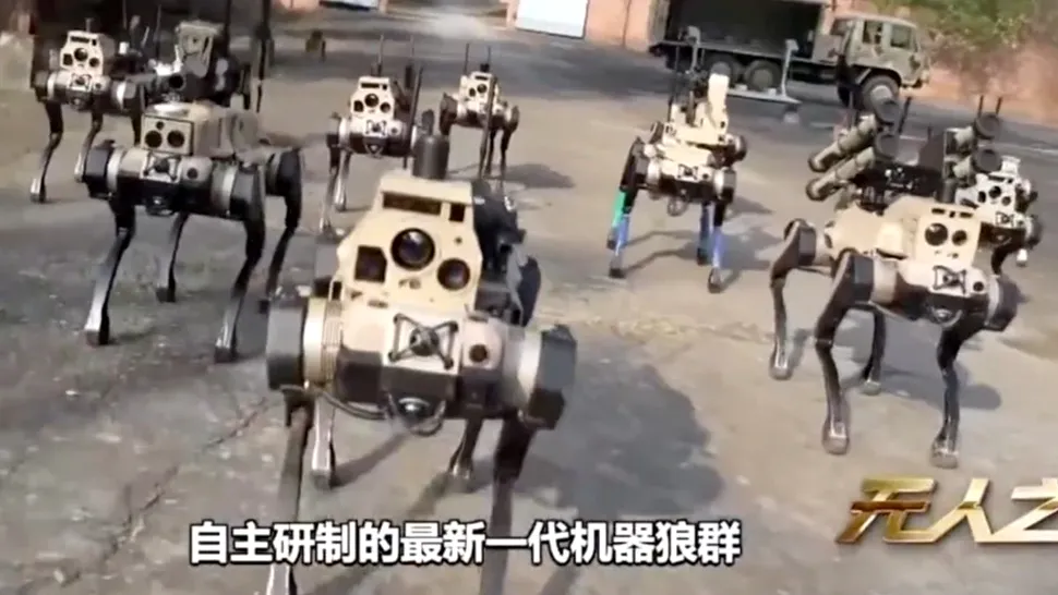 Roboții-câini, care operează autonom ca o „haită de lupi”, au fost testați în China - VIDEO