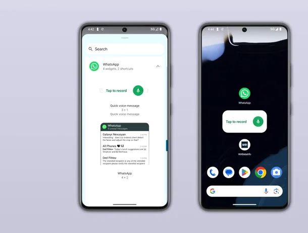 WhatsApp pregătește un widget dedicat pentru mesajele vocale pe Android