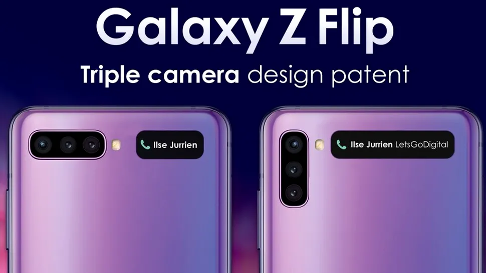 Designul și dotările lui Galaxy Z Flip 2, descrise într-un nou brevet Samsung