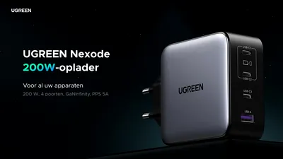 Nexode 200W, noul încărcător Ugreen, a fost lansat în Europa