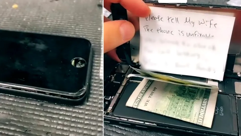 Un tehnician a găsit un mesaj ascuns într-un iPhone adus la reparat: „Spune-i soției mele... banii sunt ai tăi”