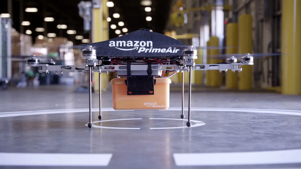 O dronă Amazon pentru livrare a cauzat un incendiu de proporții