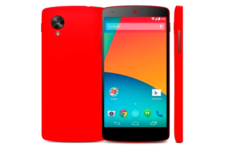 Nexus 5 cu carcasă roşie
