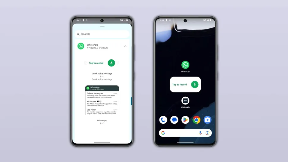 WhatsApp pregătește un widget dedicat pentru mesajele vocale pe Android