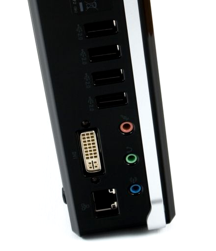 Asus Nova Lite PX20 - conectorii amplasaţi pe latura din spate