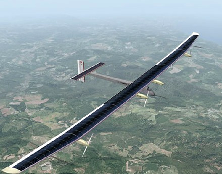 Schiţă 3D a avionului Solar Impulse