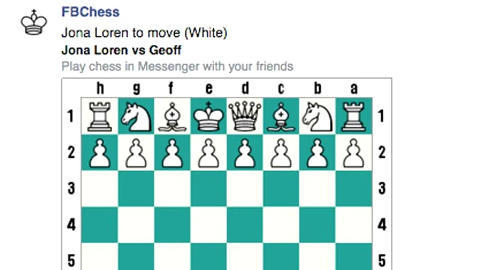 Poţi acum să joci şah pe Facebook Messenger