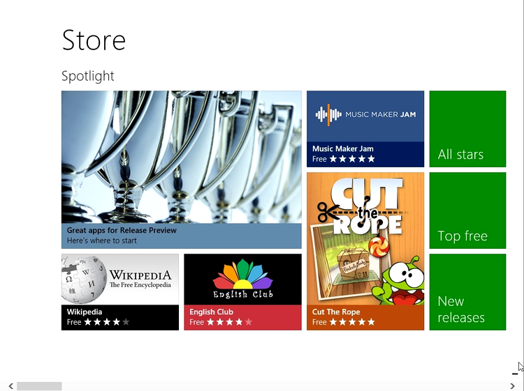 Windows 8 Release Preview - Windows Store