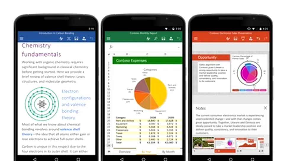Microsoft Office pentru Android disponibil acum în versiune finală