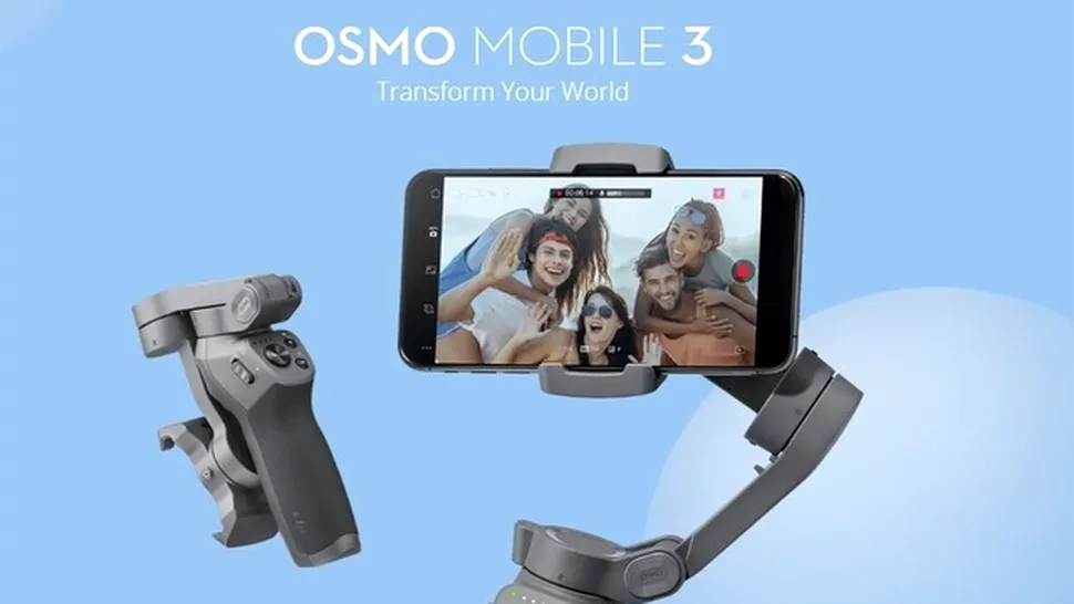 DJI a anunţat Osmo Mobile 3, un stabilizator pliabil ieftin pentru telefon