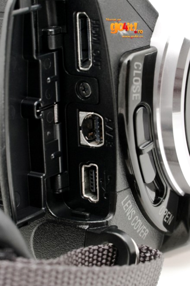 Sony HDR-XR106 - conectorii video şi USB
