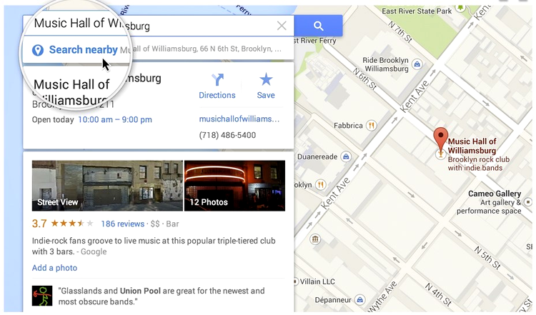 Google readuce funcţia search nearby