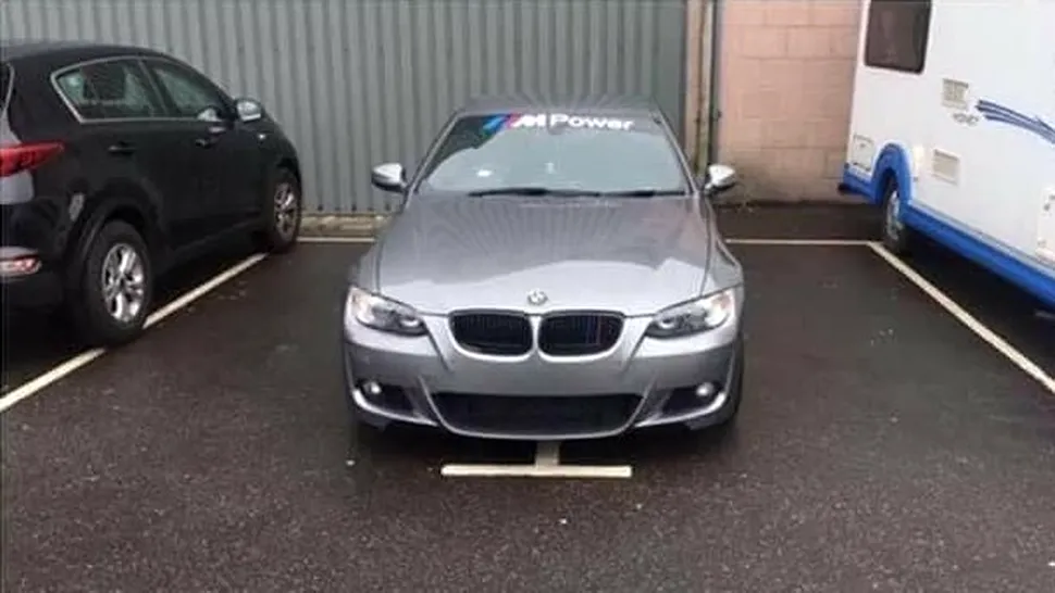 FOTO: Un șofer de BMW a parcat pe două locuri, dar are o scuză controversată