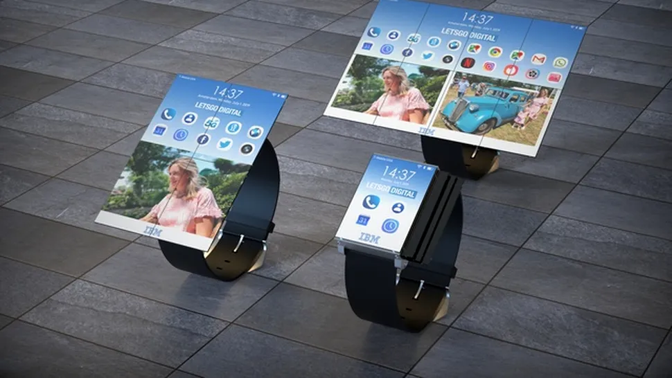 IBM propune un ceas cu ecran extensibil care poate fi transformat în telefon sau tabletă