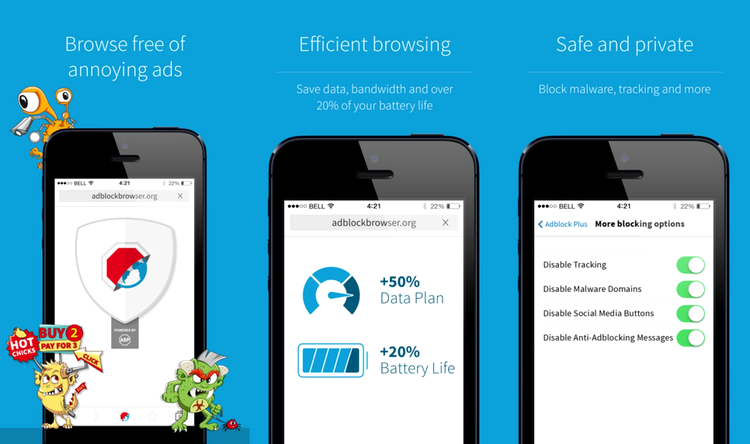 Adblock Browser, lansat oficial pentru dispozitive cu sistem iOS