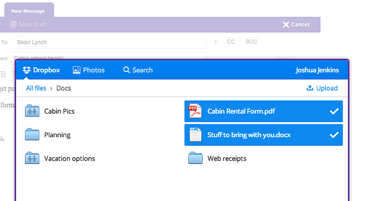 Yahoo Mail primeşte suport Dropbox, pentru ataşamente de mari dimensiuni