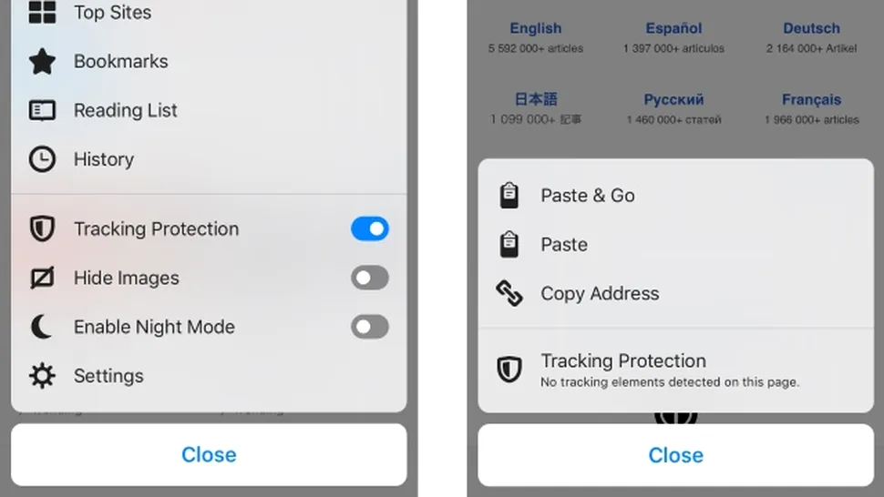 Firefox pentru iOS vine de acum cu funcţia Tracking Protection activată în mod automat
