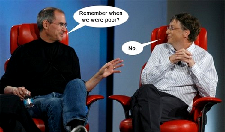 Steve Jobs şi Bill Gates