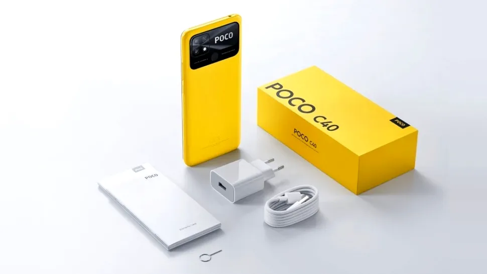 POCO C40 este un telefon de buget cu chipset JR510, produs de o companie chineză