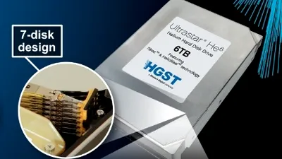 A fost lansat primul hard disk de 6TB, cu 7 platane în atmosferă de Heliu