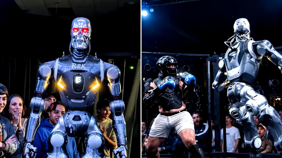 VIDEO: Un influencer a intrat în ring cu un robot umanoid. Care a fost deznodământul duelului