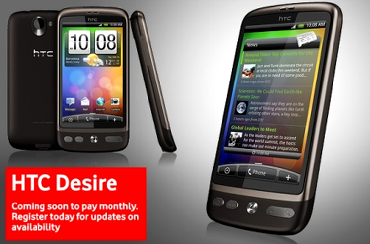 HTC Desire - dorit nu doar de abonaţii Vodafone UK