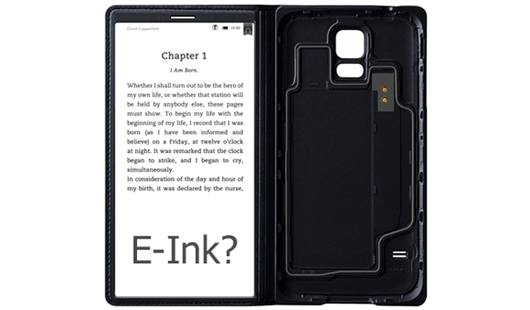 Husă de protecţie cu ecran E-Ink pentru Galaxy S6 - design concept