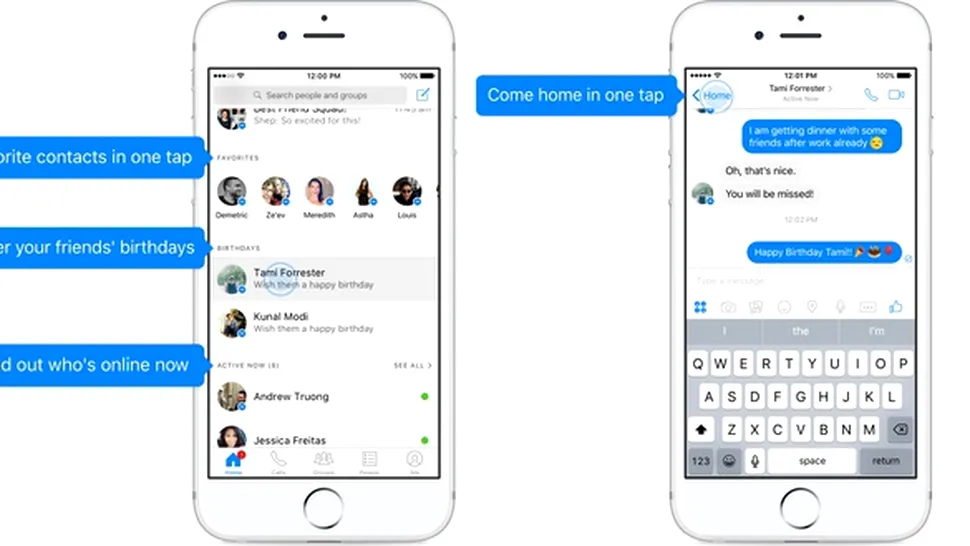 Facebook Messenger primeşte interfaţă nouă
