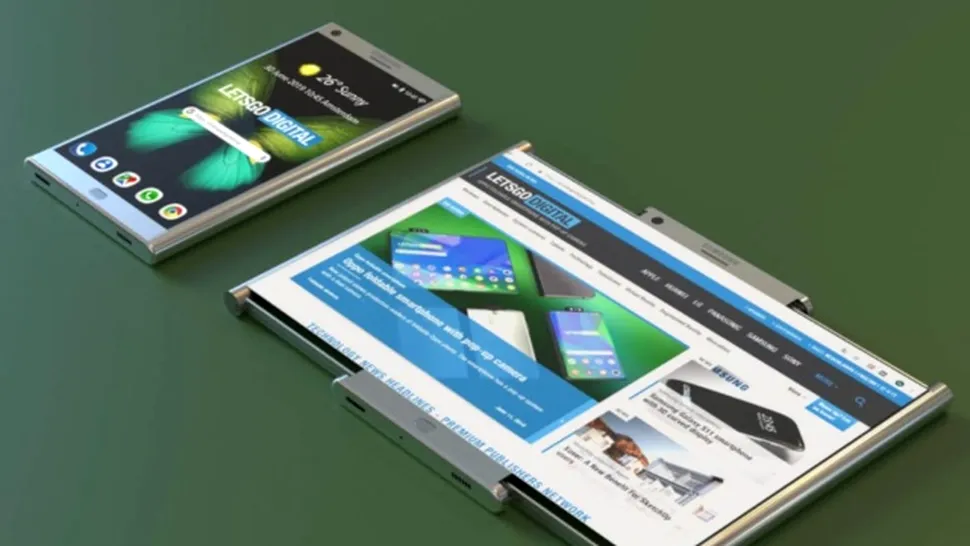 După Galaxy Fold, Samsung ar putea lansa şi un smartphone cu ecran expandabil, care se rulează în interiorul carcasei