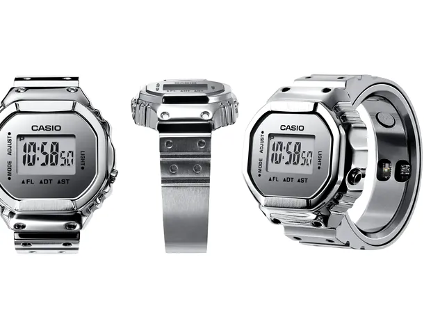 Casio lansează ceasul-inel inteligent CRW-H001: Senzori de sănătate într-un design metalic neconvențional