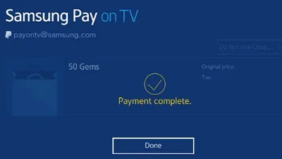 Sistemul pentru plăţi electronice Samsung Pay, extins şi la gama Smart TV