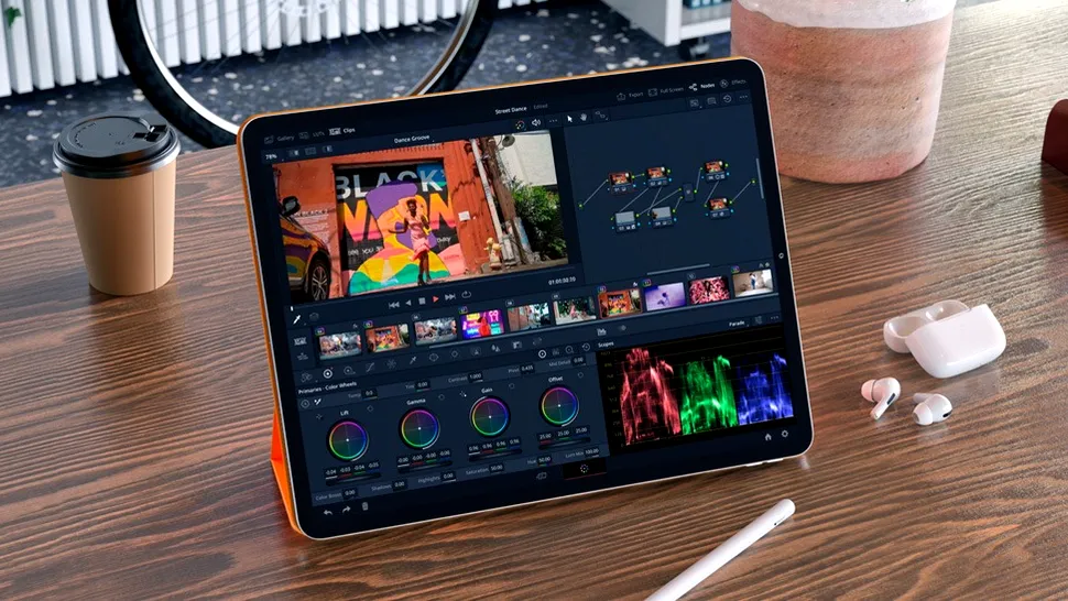 DaVinci Resolve, aplicația de editare video și colorizare profesională, vine și pe iPad